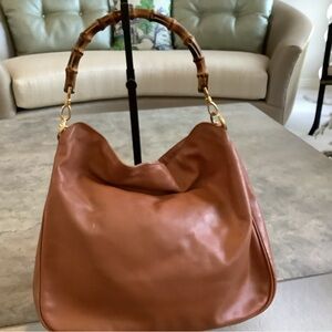 SOLD! GUCCI BAMBOO HOBO BAG EUC